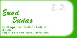 emod dudas business card